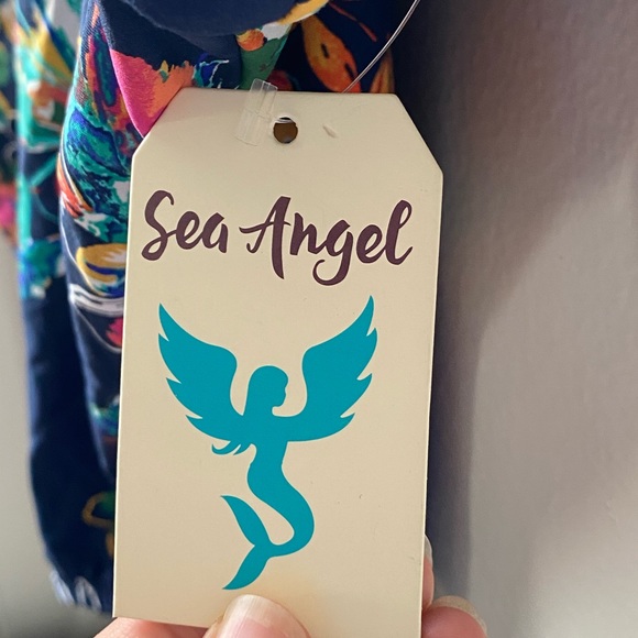 Sea Angel Floral Printed One Piece Bathing Suit - Picture 4 of 5